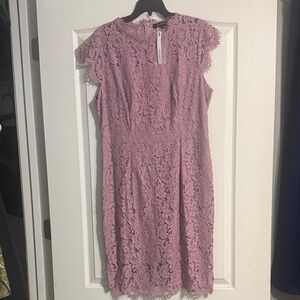 Elegant Pink Lace Cocktail Dress